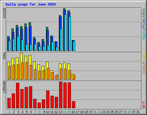 Daily usage for June 2025