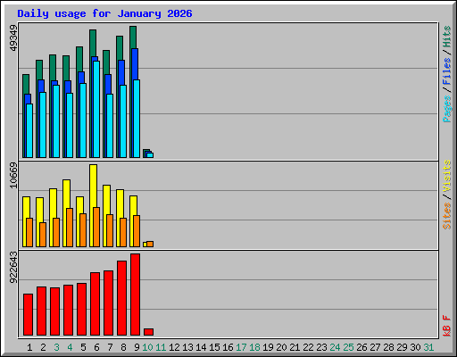 Daily usage for January 2026