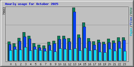 Hourly usage for October 2025