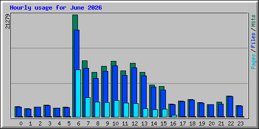 Hourly usage for June 2026