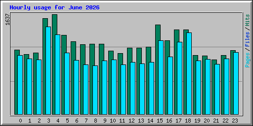 Hourly usage for June 2026