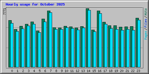 Hourly usage for October 2025