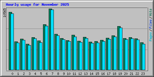 Hourly usage for November 2025