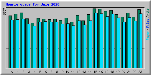 Hourly usage for July 2026